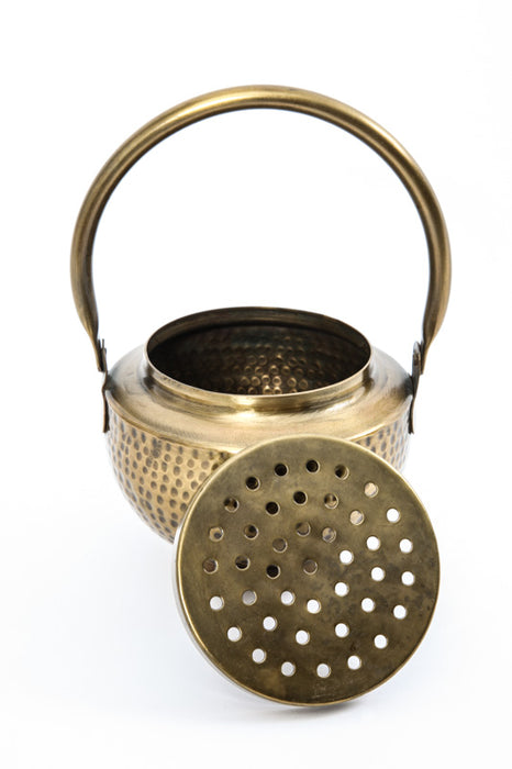 Iron incense burner with handle