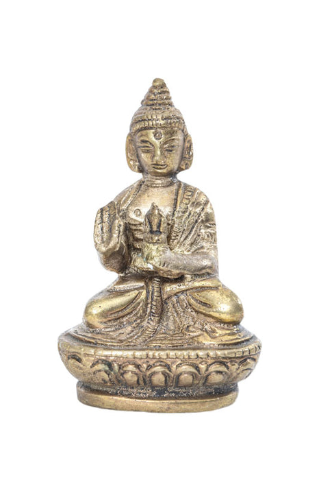 Messingfigur Buddha betend