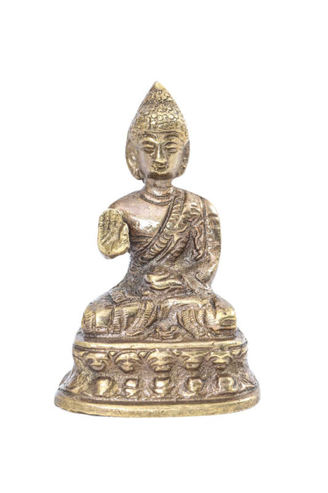 Messingfigur Buddha betend