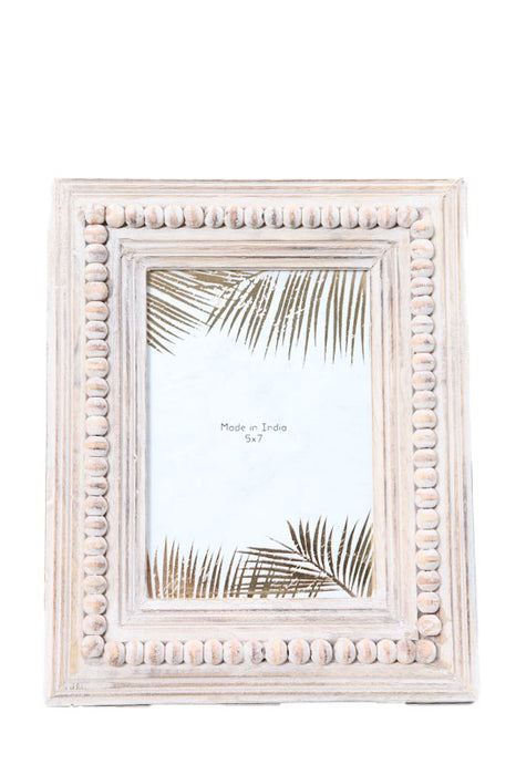 Picture frame mango wood white washed 12.5 x 17.5 cm