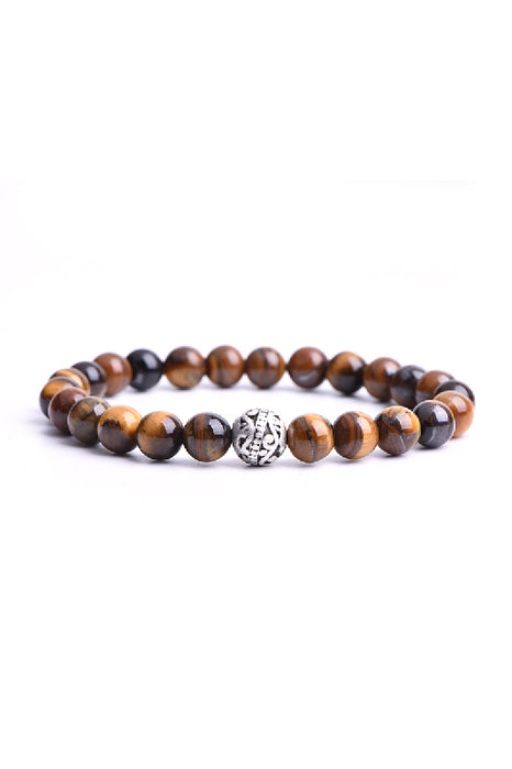 Men's bracelet 8mm tiger eye, 21 cm