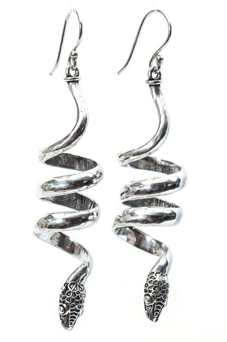 Boucles d'oreilles serpent en argent