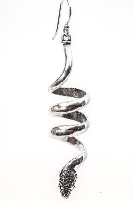 Boucles d'oreilles serpent en argent