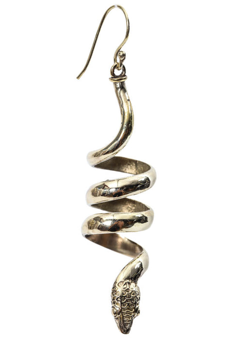 Boucles d'oreilles serpent dorées