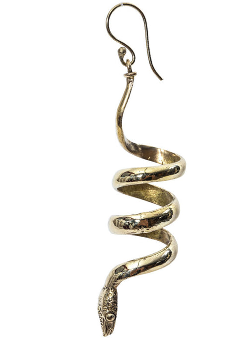 Boucles d'oreilles serpent dorées