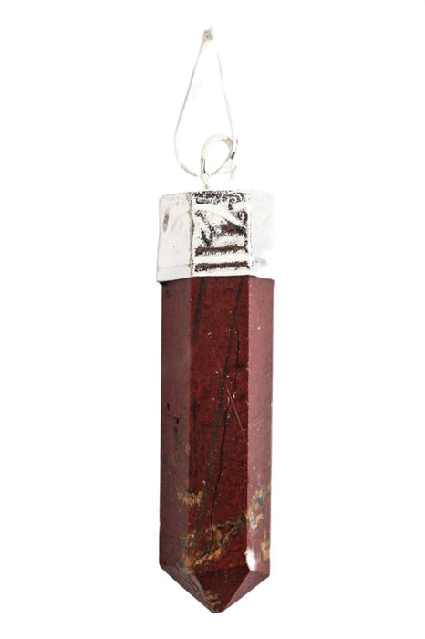 Pendentif pendule jaspe rouge