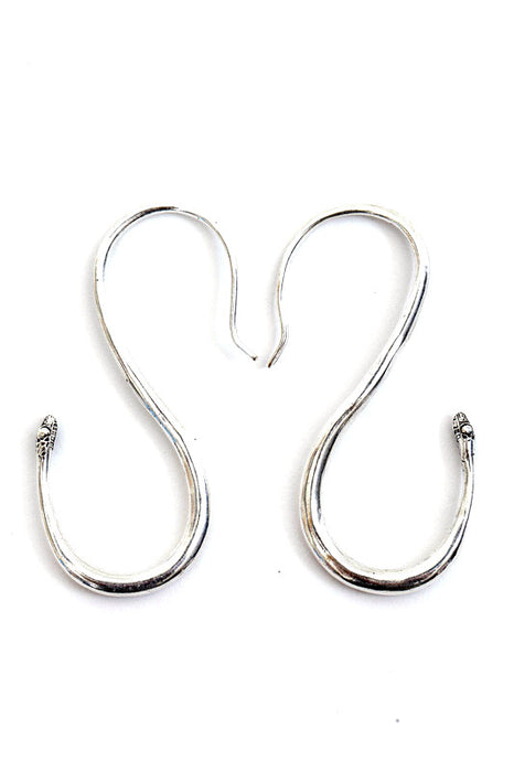 Boucles d'oreilles serpent en argent