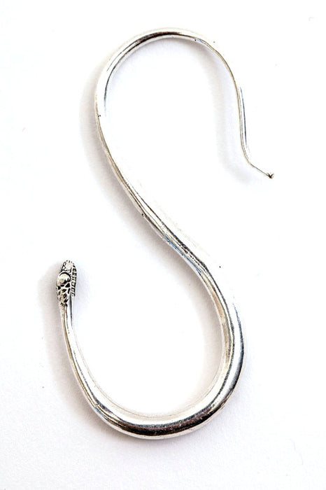 Boucles d'oreilles serpent en argent