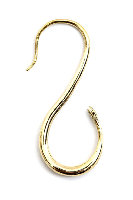 Boucles d'oreilles serpent dorées