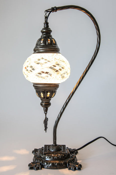 Mosaic lamp white 22 x 22 x 44 cm