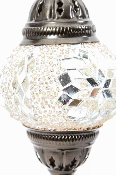 Mosaiklampe weiss 22 x 22 x 44 cm