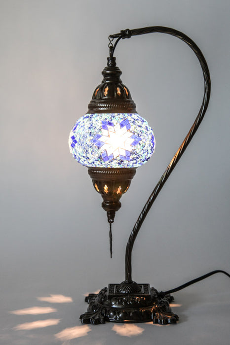 Mosaiklampe blau 22 x 22 x 44 cm