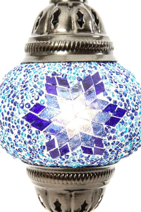 Mosaiklampe blau 22 x 22 x 44 cm