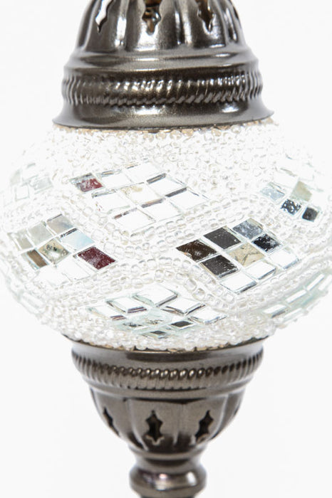 Mosaic lamp white 13 x 13 x 30 cm