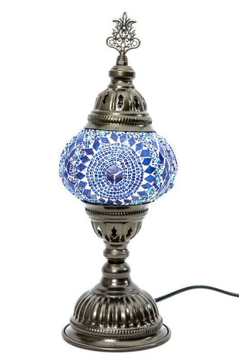 Mosaiklampe blau 13 x 13 x 30 cm