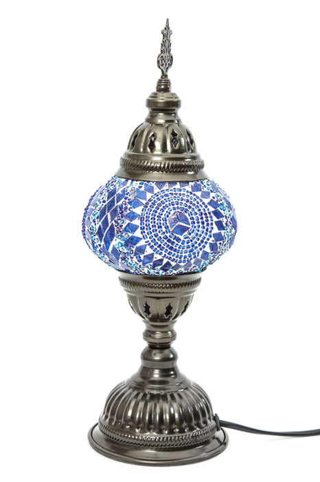 Mosaiklampe blau 13 x 13 x 30 cm