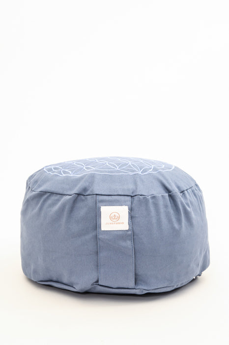 Meditation cushion flower of life acqua blue 30 x 30 x 15 cm