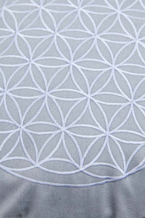 Meditation cushion flower of life acqua blue 30 x 30 x 15 cm