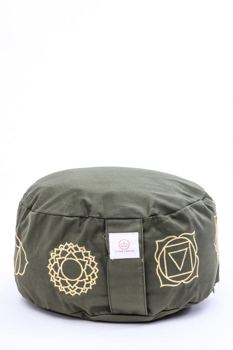 Meditationskissen 7 Chakra khaki 30 x 30 x 15 cm