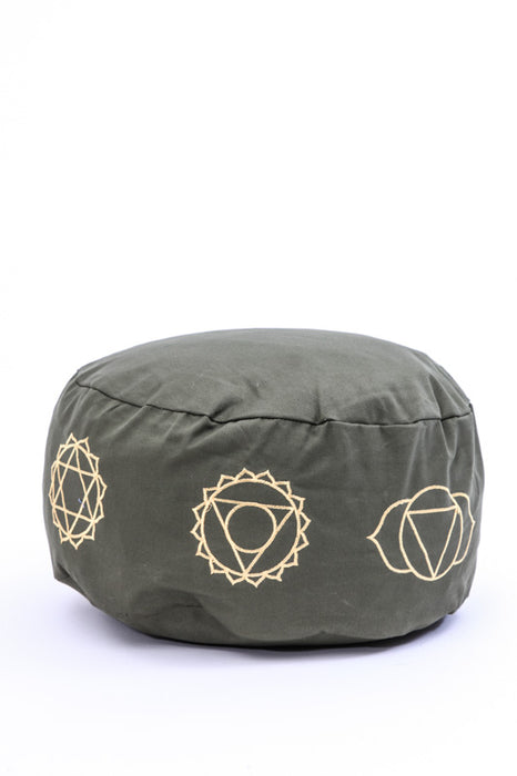 Meditationskissen 7 Chakra khaki 30 x 30 x 15 cm