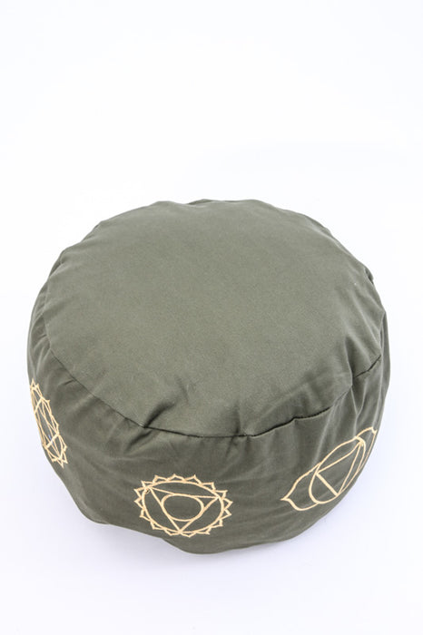Meditationskissen 7 Chakra khaki 30 x 30 x 15 cm