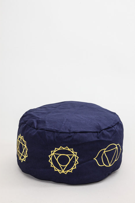 Meditation cushion 7Chakra dark blue 30 x 30 x 15 cm