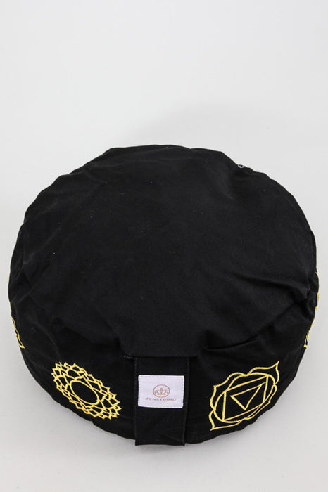 Meditation cushion 7Chakra black 30 x 30 x 15 cm