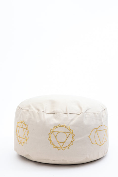 Meditationskissen 7 Chakra beige 30 x 30 x 15 cm