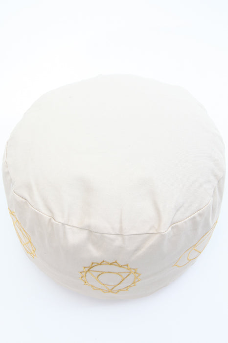 Meditationskissen 7 Chakra beige 30 x 30 x 15 cm
