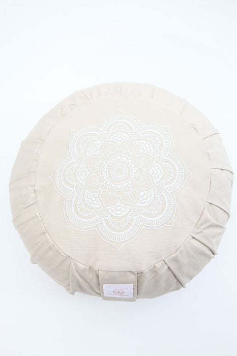 Coussin de méditation Mandala beige 30 x 30 x 15 cm