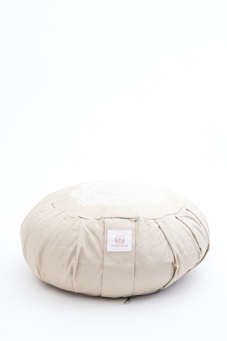 Mandala meditation cushion beige 30 x 30 x 15 cm