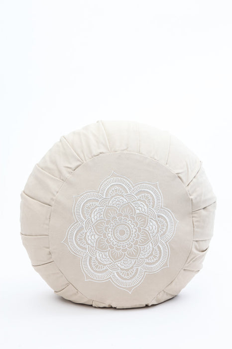 Mandala meditation cushion beige 30 x 30 x 15 cm