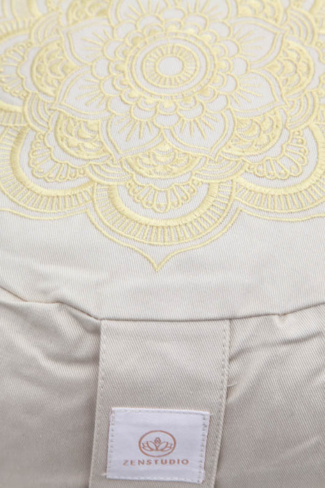 Meditation cushion Mandala beige/gold 30 x 30 x 15 cm