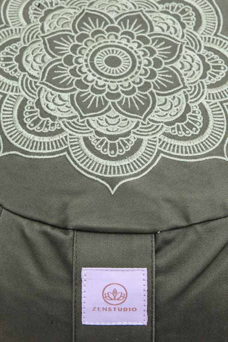 Meditation cushion mandala khaki 30 x 30 x 15 cm