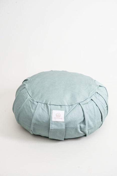 Meditation cushion rounded sides sage 30x30x15cm