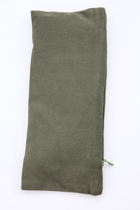 Augenkissen "love" khaki k 22 x 12 cm