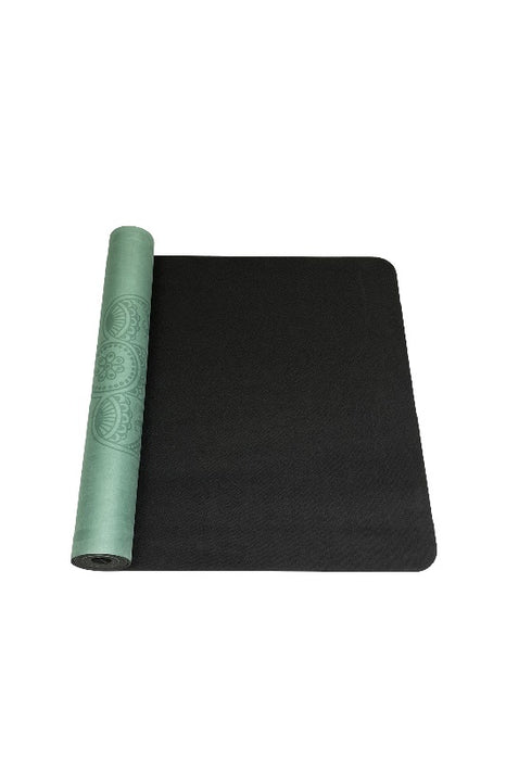 Yogamatte bedruckt Hand der Fatima/Om grün