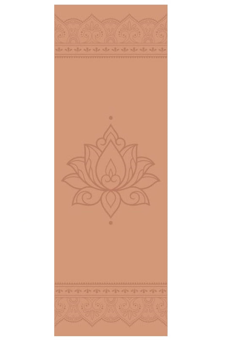 Yogamatte bedruckt Lotusblume apricot