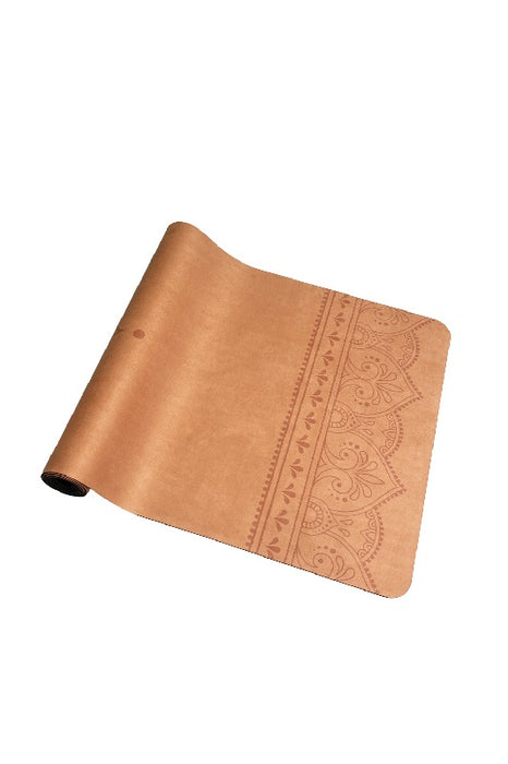 Yogamatte bedruckt Lotusblume apricot