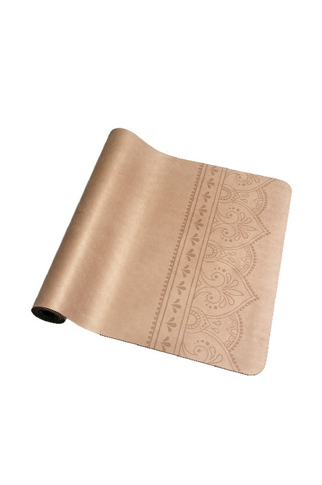 Yogamatte bedruckt Lebensblume natur