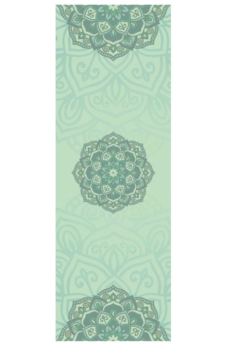 Yoga mat printed flower green