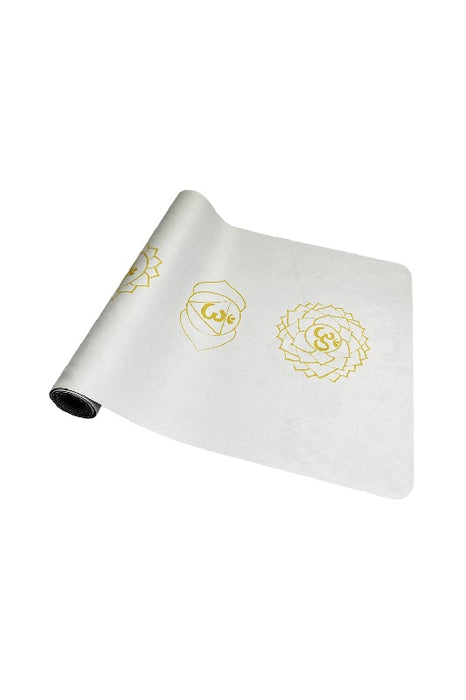 Yogamatte bedruckt 7 Chakra weiss