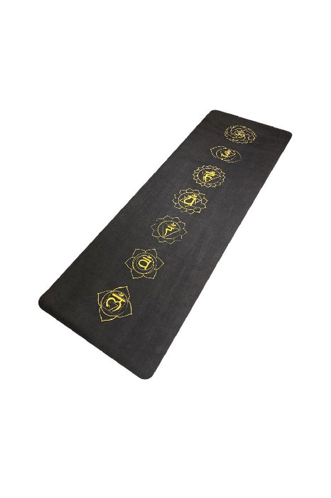 Yoga mat printed 7 Chakra black