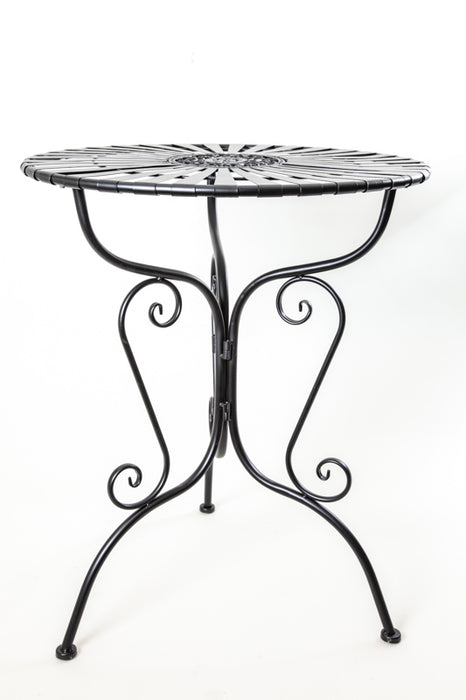 Table bistro ronde antique noir 60 cm