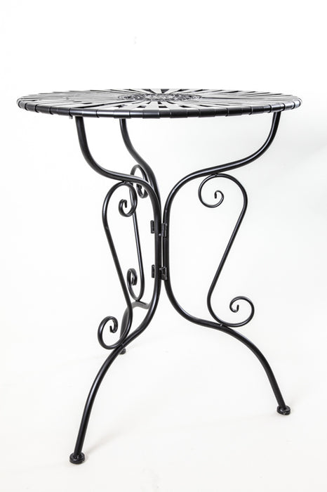 Table bistro ronde antique noir 60 cm