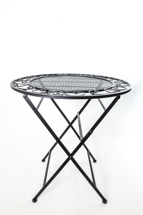 Table bistro ronde antique noir 70 cm