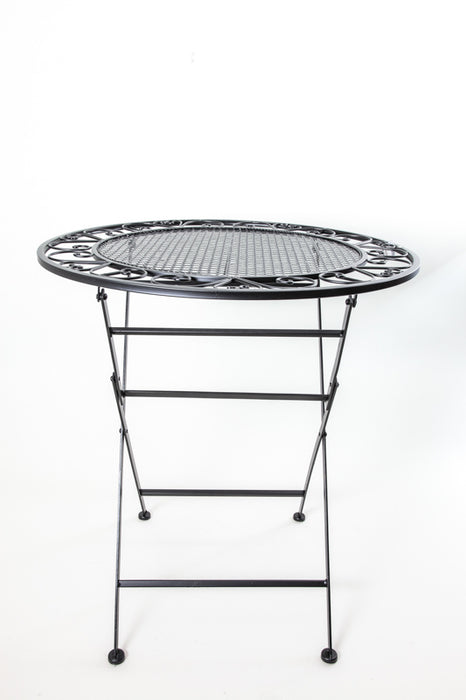 Table bistro ronde antique noir 70 cm