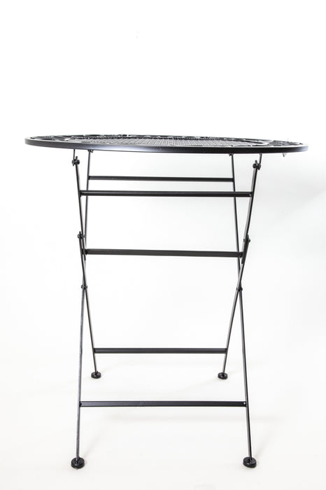 Table bistro ronde antique noir 70 cm