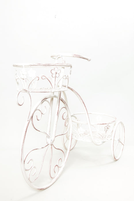 Flower frame bicycle antique white