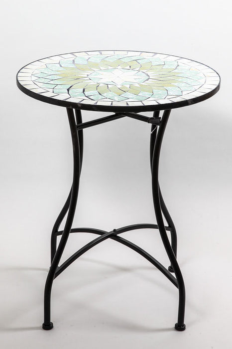 Table mosaïque ronde multicolore 60 cm